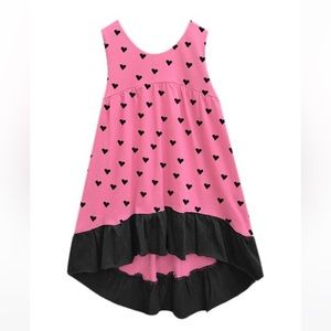 A.T.U.N. Girls Size 4/5 Pink & Black Heart Nigelle Dress New